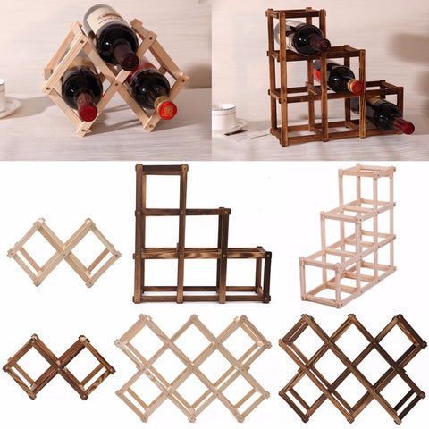 Wooden Red Wine Rack 3/6/10 Bottle