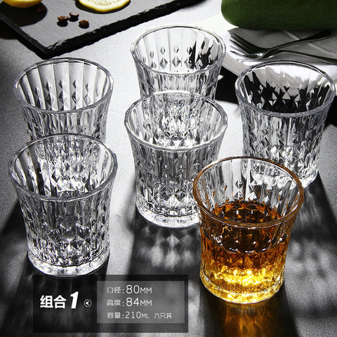 6PCS Household glass thickened  water drinkware